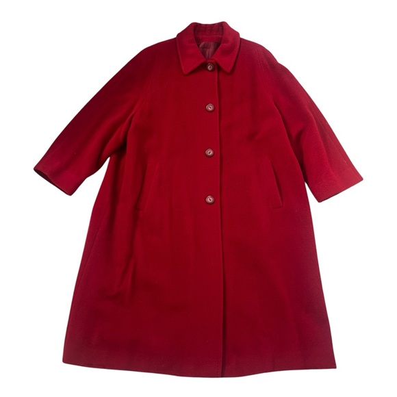 Beautiful Red Vintage-style Coat out of wonderful soft wool, made in Italy - Picture 9 of 12